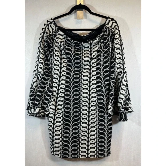 black white bardot dress Bardot Dress